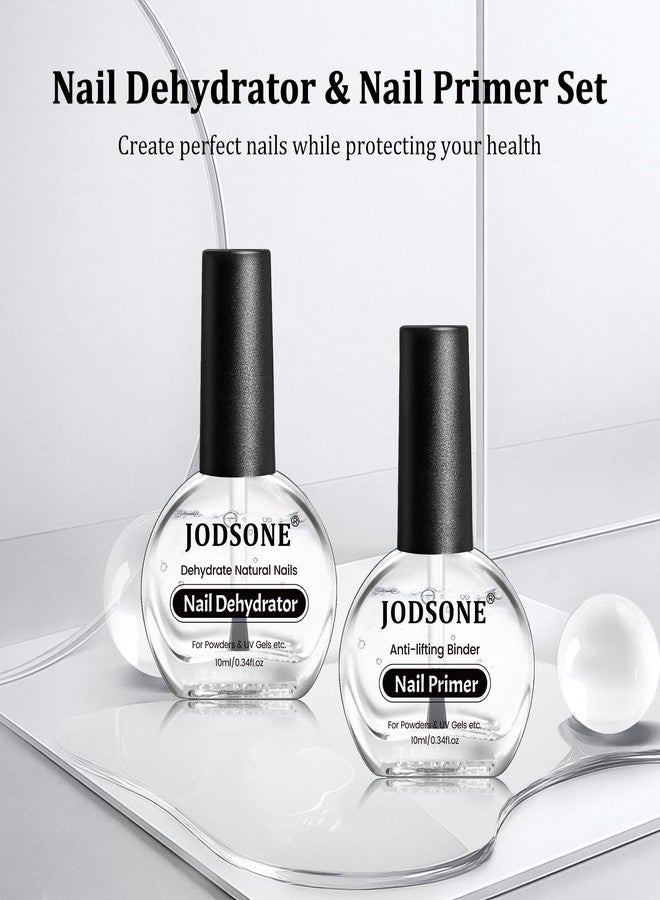 JODSONE 2Pcs 10ml Nail Dehydrate and Nail Primer Kit for U V Gel Nails Polish Professional Salons Set Superior Bonding DIY Art Design Long Lasting Gift - Image 4